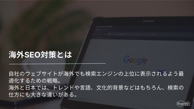 海外SEO対策とは？＿インフォグラッフィック